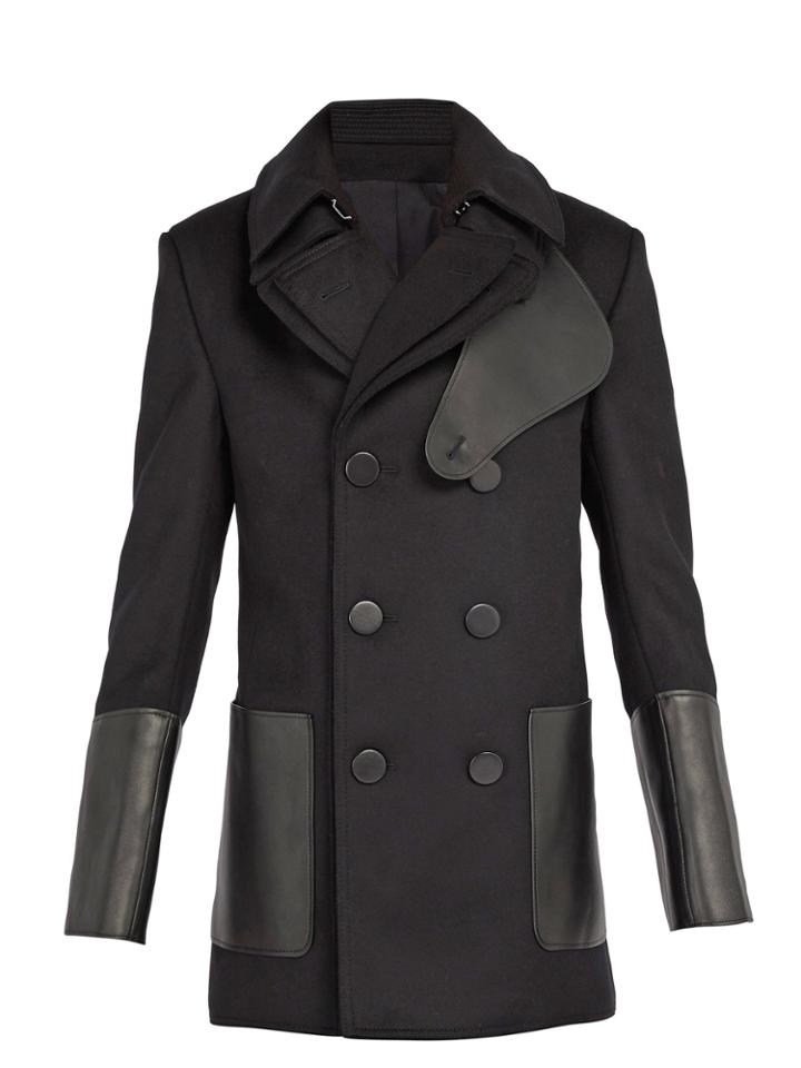 Alexander Mcqueen Double-front Wool Peacoat