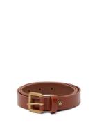 Matchesfashion.com Isabel Marant - Barni Logo Plaque Leather Belt - Mens - Brown