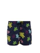 Matchesfashion.com Vilebrequin - Turtle Print Swim Shorts - Mens - Navy Multi