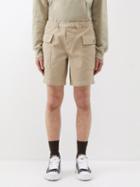 Sunflower - Elasticated-waist Cotton Cargo Shorts - Mens - Khaki