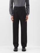 Maryam Nassir Zadeh - Abdou Pleated Cotton Trousers - Mens - Black