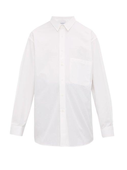 Matchesfashion.com Raey - Batwing Sleeve Cotton Shirt - Mens - White