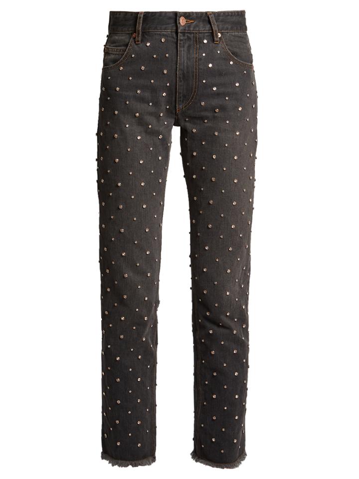 Isabel Marant Ulano Crystal-embellished Straight-leg Jeans