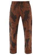 Matchesfashion.com Phipps - Tree-print Organic-cotton Jersey Track Pants - Mens - Brown