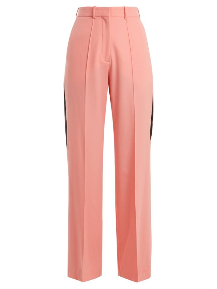 Racil Cumberland Side-stripe Wide-leg Wool Trousers