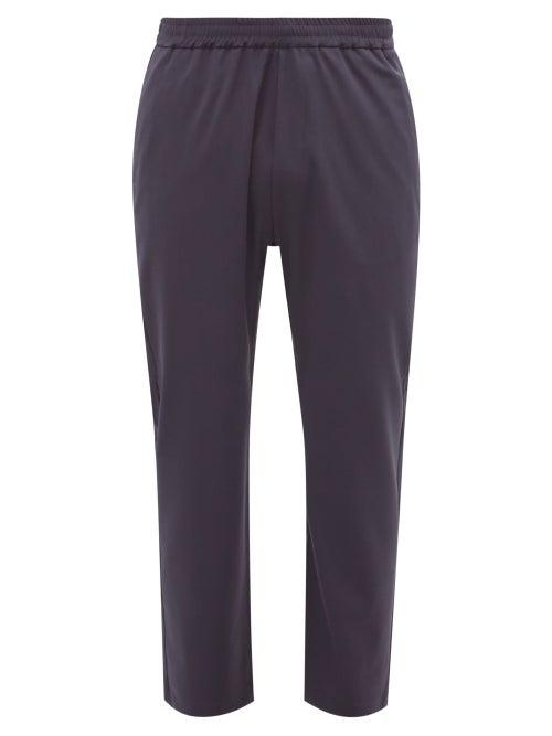 Matchesfashion.com Barena Venezia - Bativoga Elasticated-waist Wool Twill Trousers - Mens - Navy