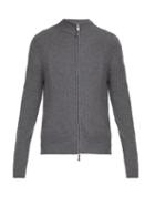 Matchesfashion.com Allude - Ribbed Knit Cashmere Cardigan - Mens - Grey