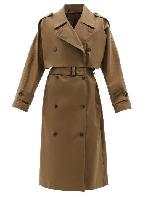 Totme - Organic-cotton Gabardine Trench Coat - Womens - Khaki