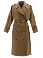 Totme - Organic-cotton Gabardine Trench Coat - Womens - Khaki