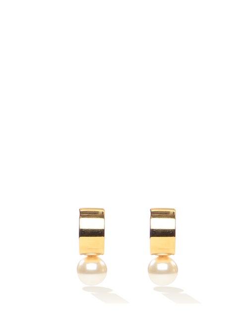 Simone Rocha - Faux-pearl And Metal Hoop Earrings - Womens - Pearl