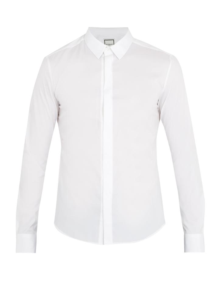 Wooyoungmi Point-collar Single-cuff Cotton-blend Shirt