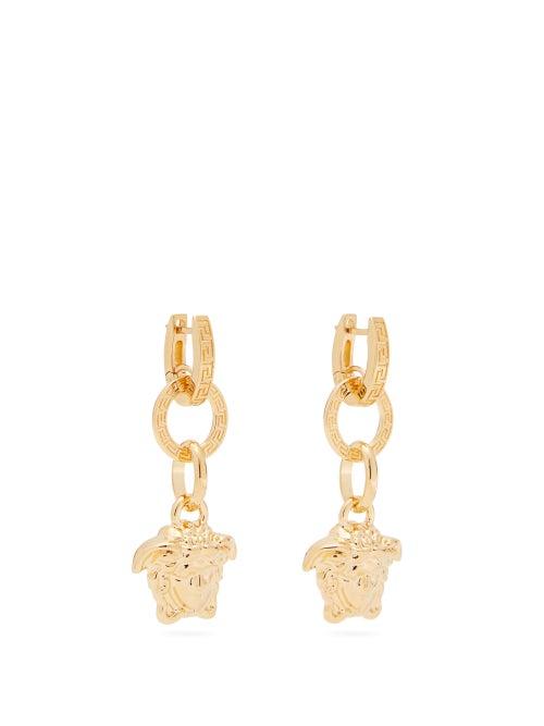 Matchesfashion.com Versace - Medusa Head Drop Earrings - Womens - Gold