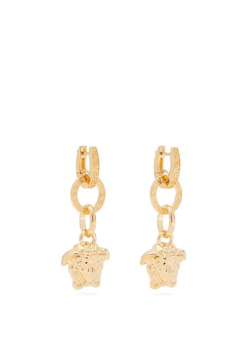 Matchesfashion.com Versace - Medusa Head Drop Earrings - Womens - Gold