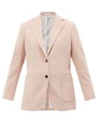 Officine Gnrale - Charlene Single-breasted Cotton-corduroy Jacket - Womens - Light Pink