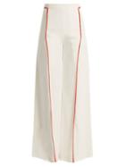Matchesfashion.com Galvan - Chan Chan High Rise Wide Leg Trousers - Womens - White