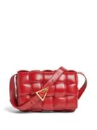 Bottega Veneta - Cassette Intrecciato Leather Cross-body Bag - Womens - Dark Red