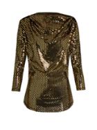 Vivienne Westwood Anglomania Amber Draped Laminated-print Jersey Top