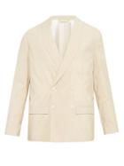 Lemaire - Silk-blend Double-breasted Blazer - Mens - Cream