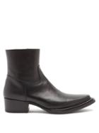 Matchesfashion.com Acne Studios - Cuban-heel Leather Ankle Boots - Mens - Black