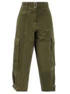 Matchesfashion.com Jw Anderson - Patchworked Cotton Tapered-leg Cargo Trousers - Womens - Khaki