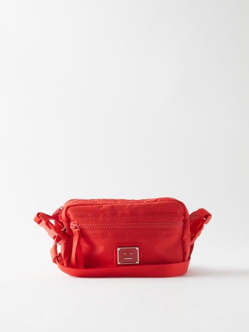 Acne Studios - Akila Face-patch Ripstop Cross-body Bag - Mens - Red