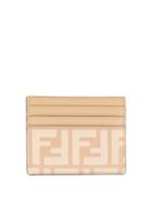 Matchesfashion.com Fendi - F Is Fendi Embossed-leather Cardholder - Womens - Beige