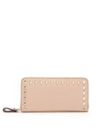 Matchesfashion.com Valentino - Rockstud Leather Continental Wallet - Womens - Nude