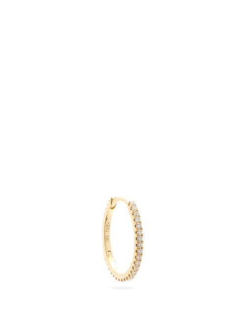 Matchesfashion.com Maria Tash - Eternity Diamond & 18kt Gold Hoop Single Earring - Womens - Yellow Gold