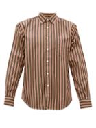 Matchesfashion.com Cobra S.c. - Patch Pocket Striped Cotton Shirt - Mens - Red Multi