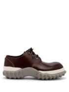 Matchesfashion.com Marni - Chunky Sole Leather Derby Shoes - Mens - Burgundy
