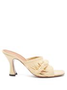 Matchesfashion.com Neous - Sham Braided Knit And Leather Mules - Womens - Cream