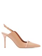 Matchesfashion.com Malone Souliers By Roy Luwolt - Marion Leather Slingback Mules - Womens - Nude