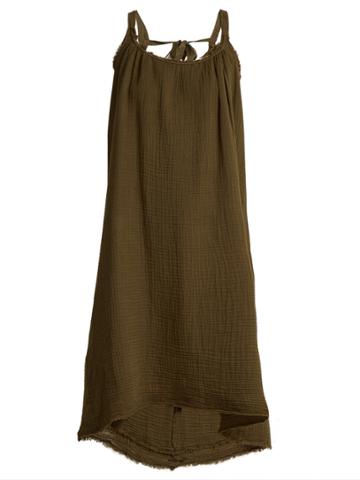 Velvet By Graham & Spencer Caprice Scoop-neck Cotton-gauze Dress