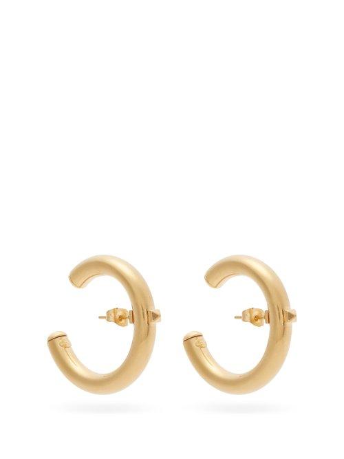 Matchesfashion.com Valentino - Rockstud Hoop Drop Earrings - Womens - Gold
