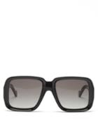 Loewe - Oversized Square Acetate Sunglasses - Womens - Black