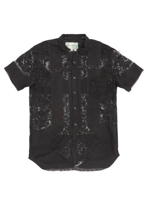 By Walid - Lucas Cotton-lace Shirt - Mens - Black