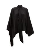 Matchesfashion.com Balenciaga - Montaigne Pussy Bow Silk Jacquard Blouse - Womens - Black