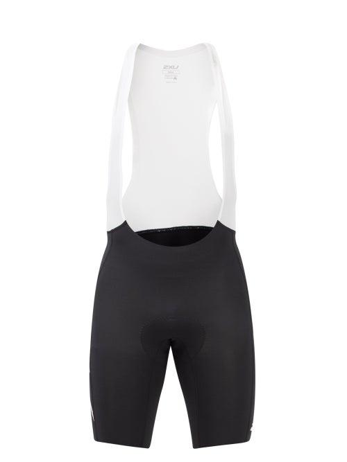 2xu - Aero Logo-print Bib Shorts - Mens - Black White