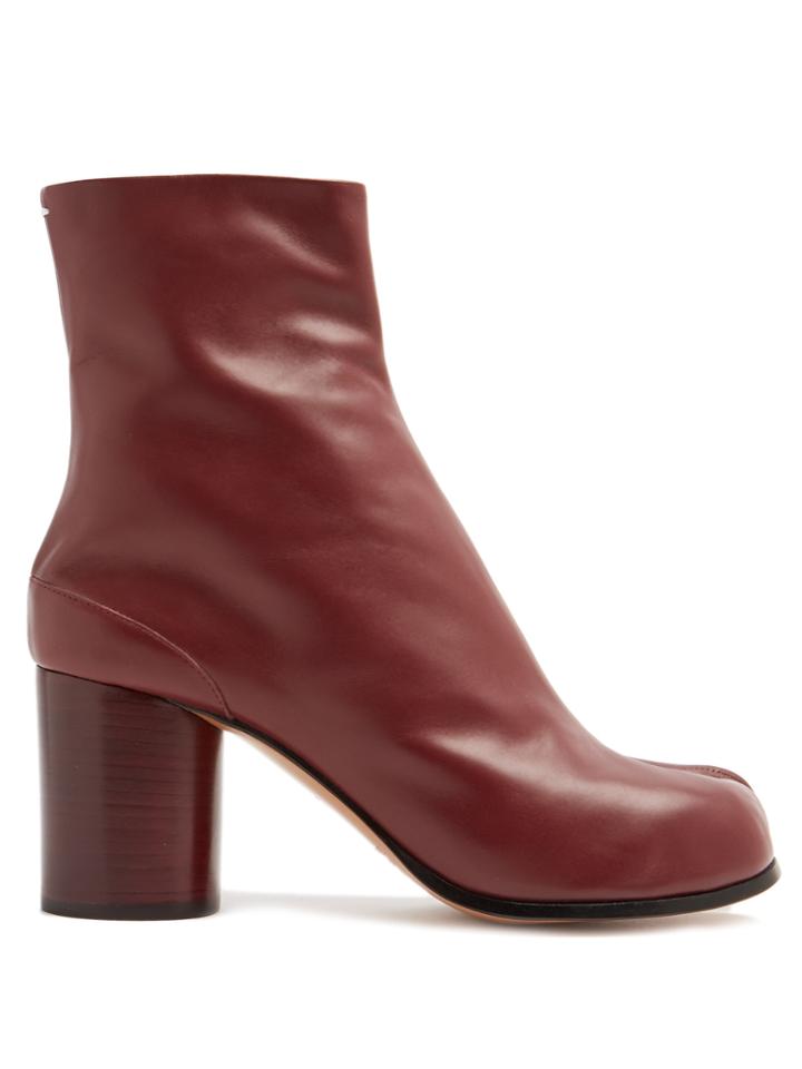 Maison Margiela Tabi Split-toe Leather Ankle Boots
