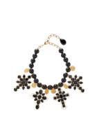 Matchesfashion.com Dolce & Gabbana - Beaded Cross-embellished Choker Necklace - Womens - Black