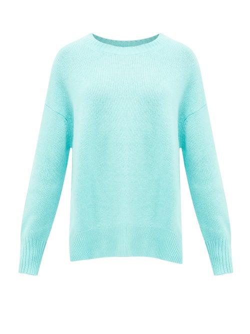 Matchesfashion.com Allude - Draped Cashmere Sweater - Womens - Light Blue