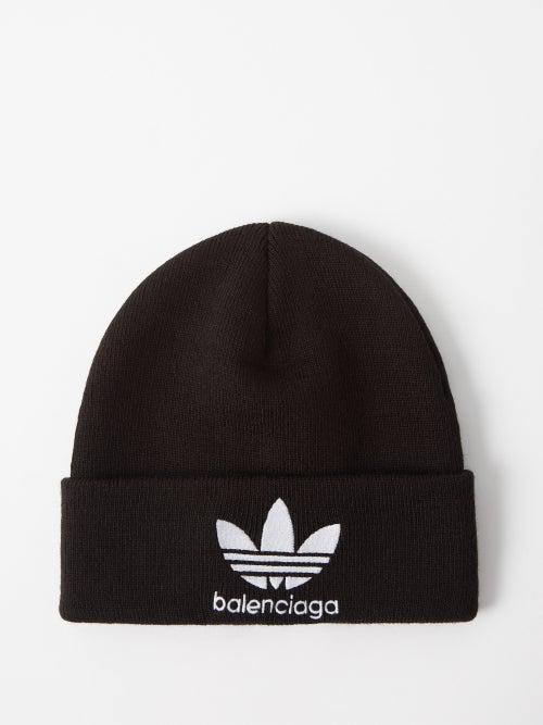 Balenciaga - X Adidas Logo Beanie Hat - Mens - Black White