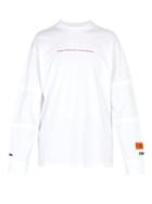 Matchesfashion.com Heron Preston - Me V Me Cotton Long Sleeve T Shirt - Mens - White