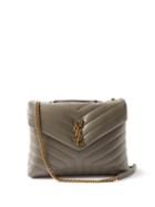 Saint Laurent - Loulou Medium Quilted Leather Shoulder Bag - Womens - Khaki