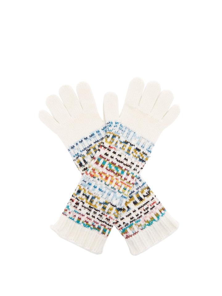 Missoni Logo Knitted Wool-blend Gloves
