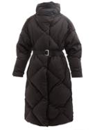 Cordova - Pyrenees Quilted Longline Down Coat - Womens - Black