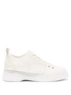 Jw Anderson - Logo-debossed Leather And Canvas Trainers - Mens - White