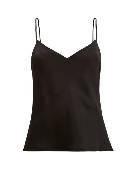 Matchesfashion.com Galvan - V-neck Satin Cami Top - Womens - Black
