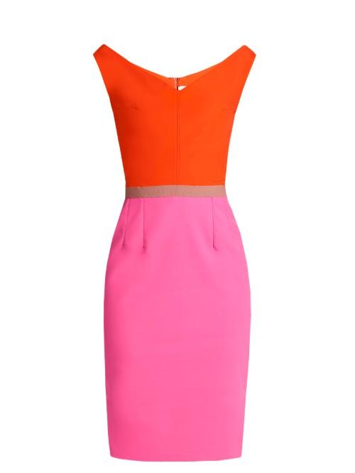Emilio De La Morena Olena Block-colour Silk-blend Dress