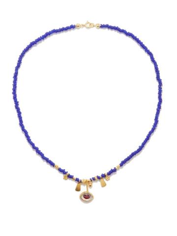 Katerina Makriyianni - Enamel, Mother-of-pearl & Gold-vermeil Necklace - Womens - Multi